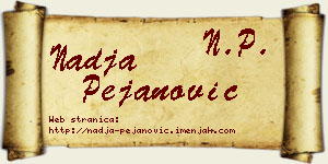 Nadja Pejanović vizit kartica